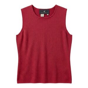 Peruvian Connection Reddish Pink 100% Pima Cotton Knit Tank Top Small Peru - IW